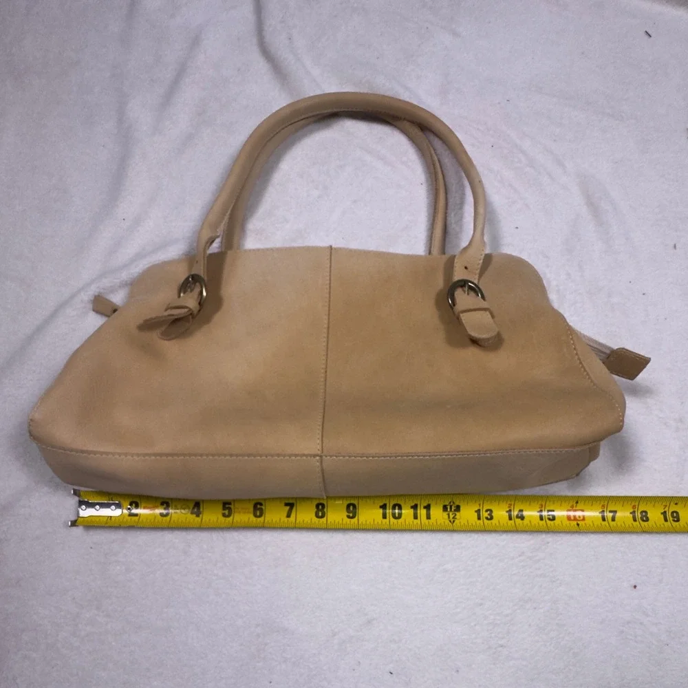 HOBO International Vtg Y2K Tan Leather Shoulder Bag Leather Purse Boho Slouchy